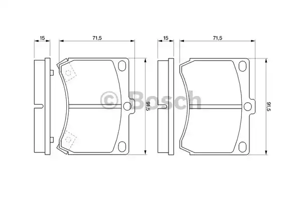 0986460974 BOSCH Тормозные колодки