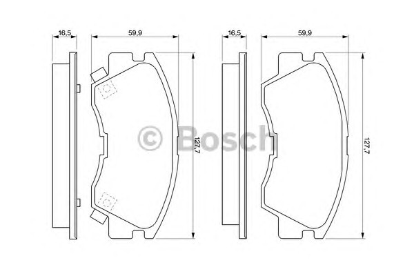 Колодки тормозные дисковые BOSCH 0986460978