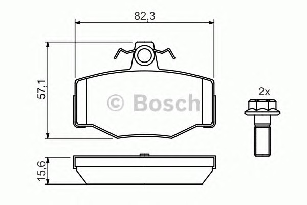 0986460993 BOSCH Тормозные колодки