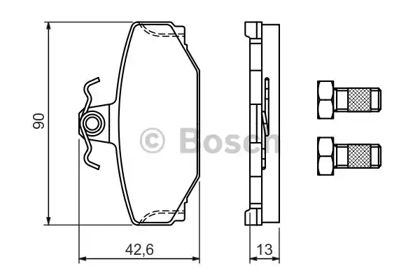 0986460995 BOSCH Тормозные колодки