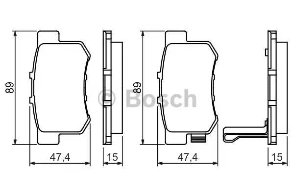 0986461006 BOSCH Тормозные колодки