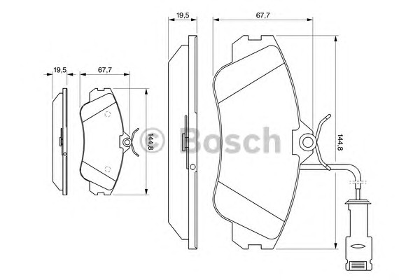 0986461115 BOSCH Тормозные колодки