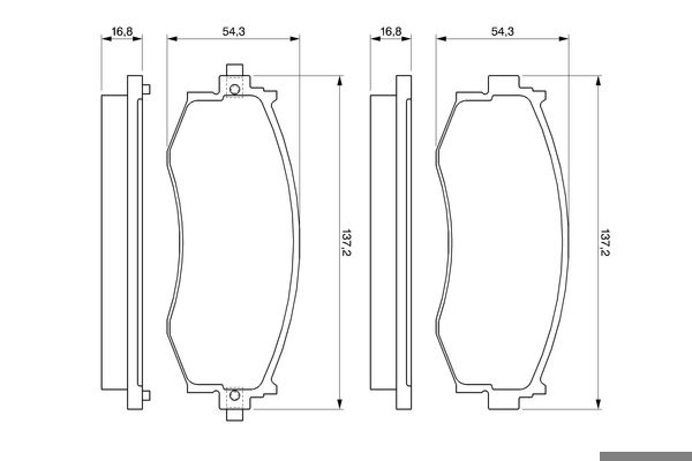 Колодки тормозные дисковые BOSCH 0986461121