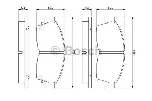 0986461123 BOSCH Тормозные колодки