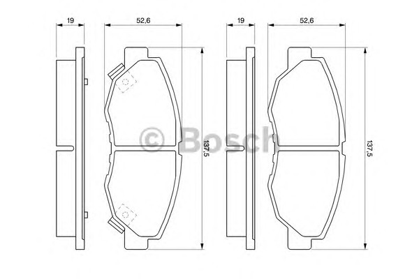 0986461124 BOSCH Колодки тормозные дисковые