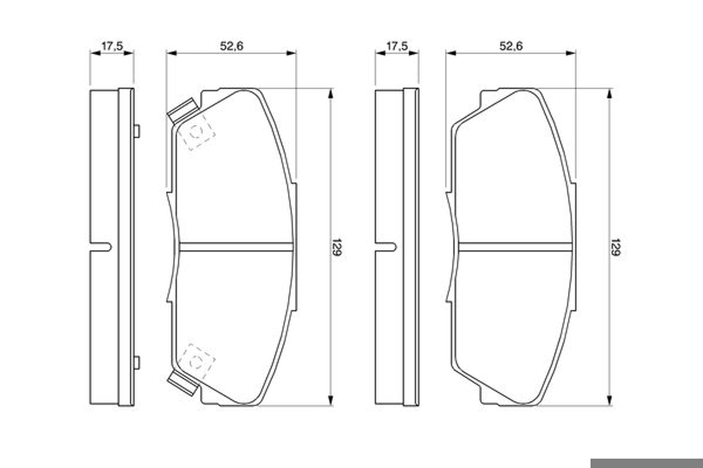 Колодки тормозные дисковые BOSCH 0986461125