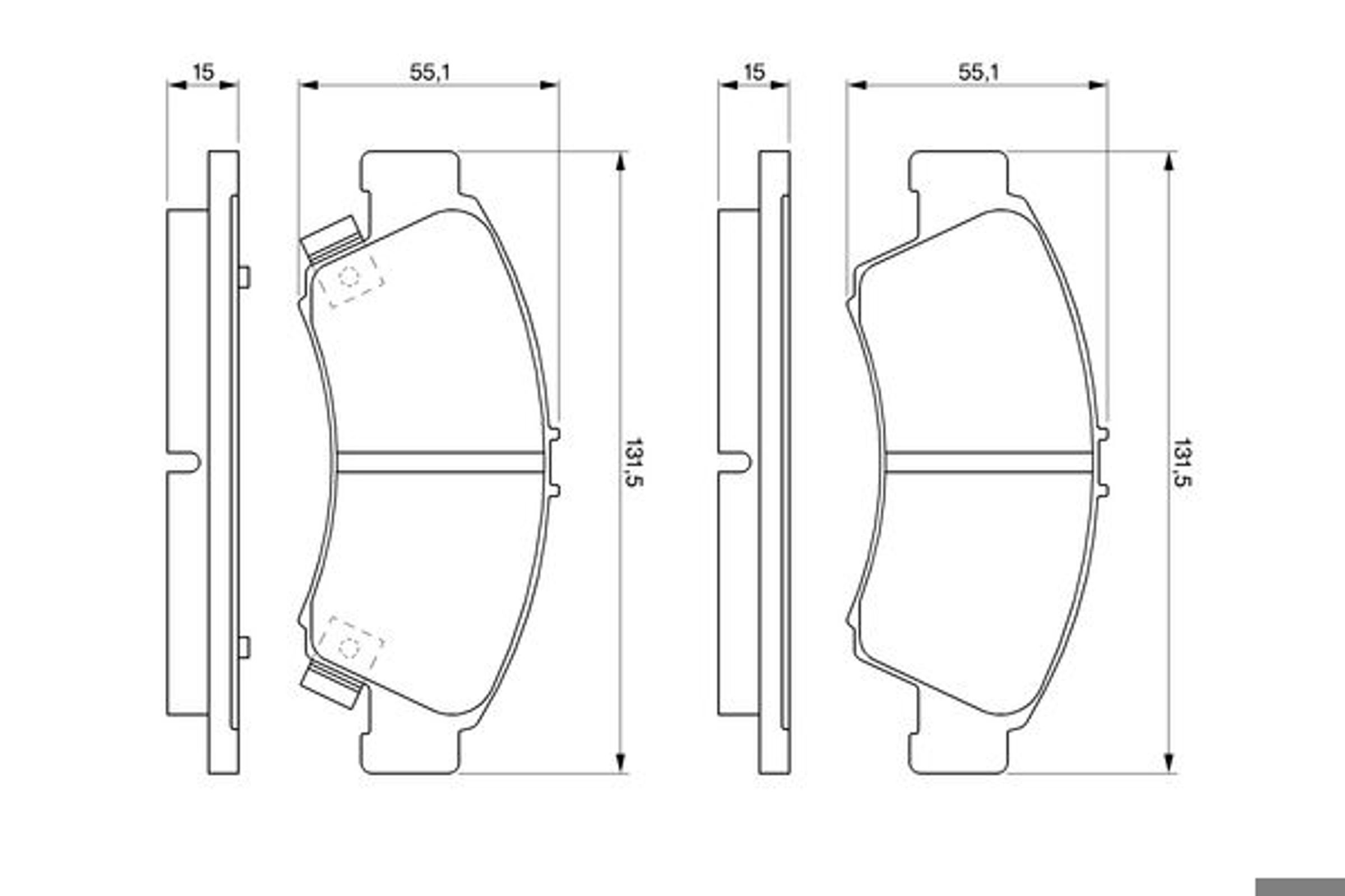 0986461126 BOSCH Колодки тормозные дисковые