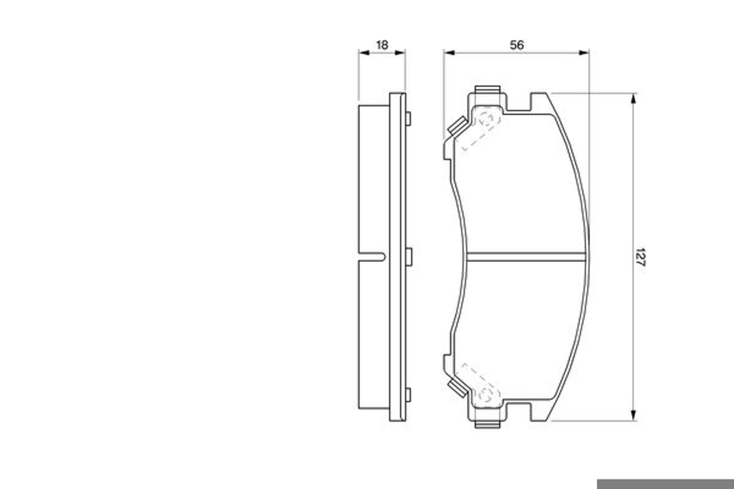 Комплект тормозных колодок дисковый тормоз BOSCH 0986461134