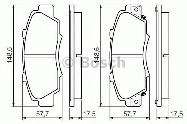 0986461142 BOSCH Тормозные колодки