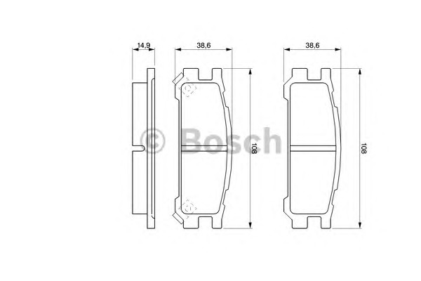 0986461143 BOSCH Тормозные колодки