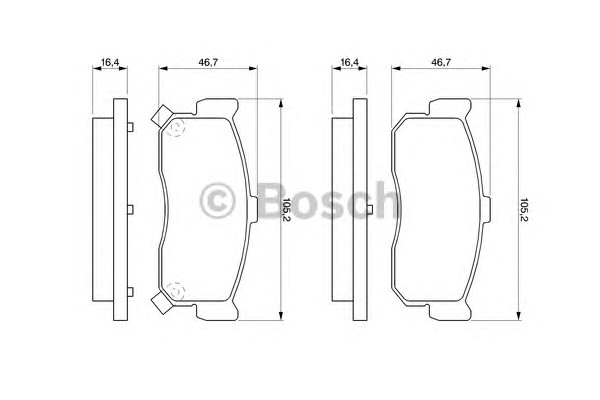 0986461144 BOSCH Тормозные колодки