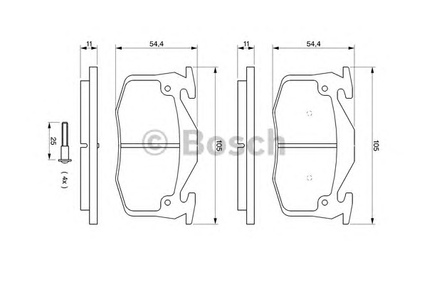 0986461149 BOSCH Тормозные колодки