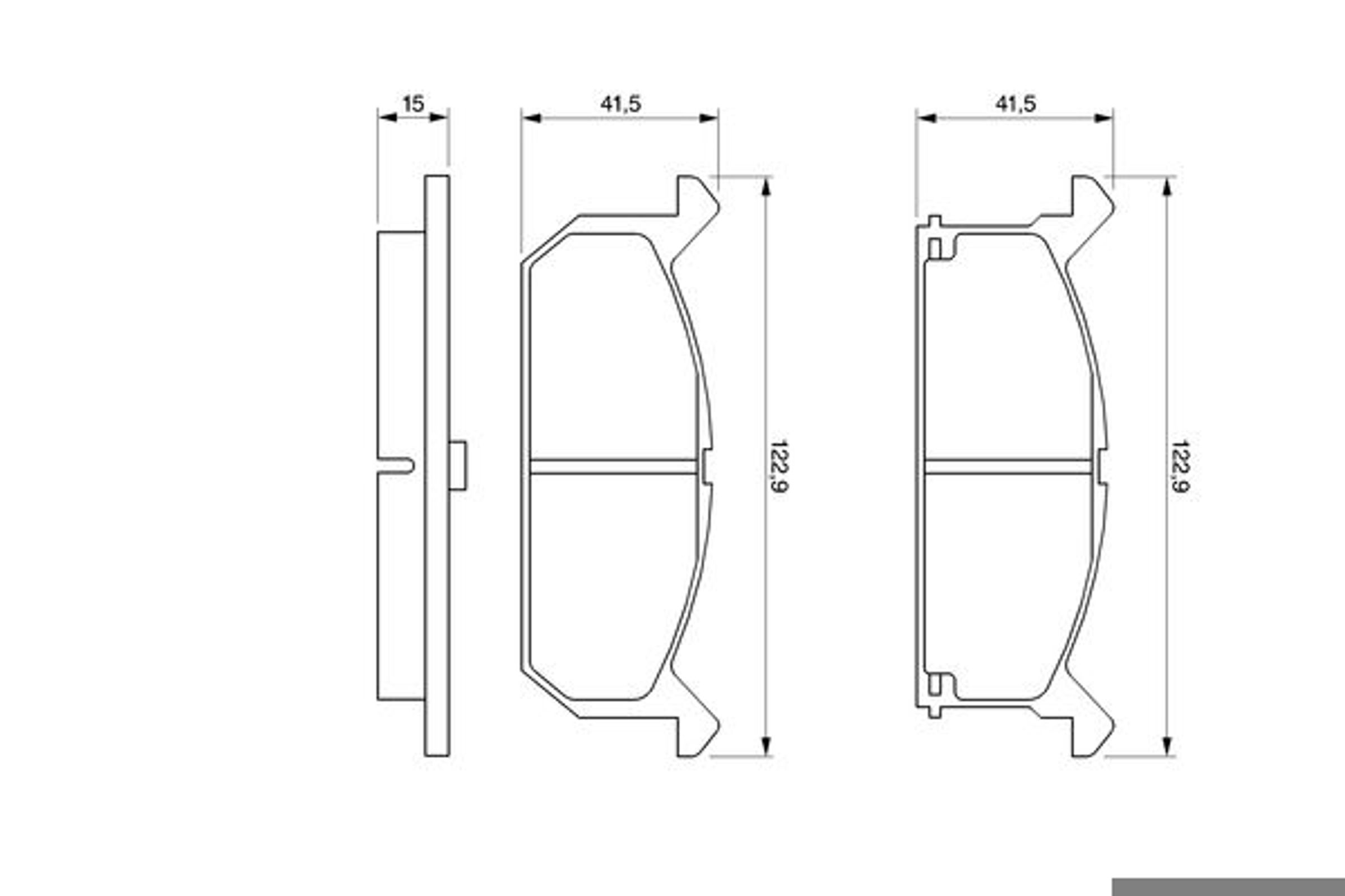 0986461751 BOSCH Колодки тормозные дисковые