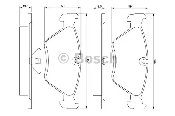 0986461752 BOSCH Тормозные колодки