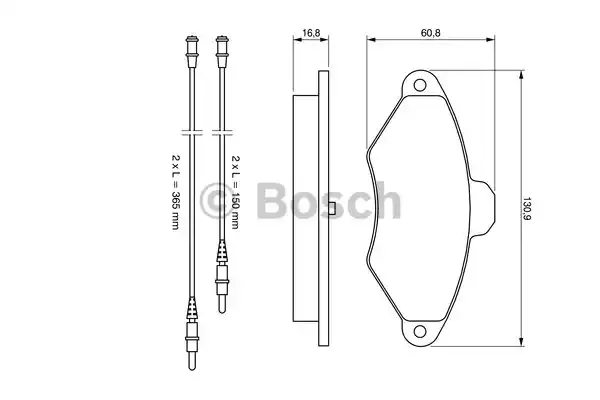 Тормозные колодки BOSCH 0986461757