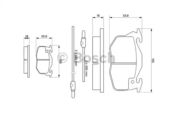 0986461763 BOSCH Тормозные колодки