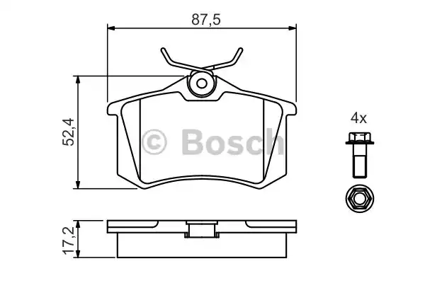 0986461769 BOSCH Тормозные колодки