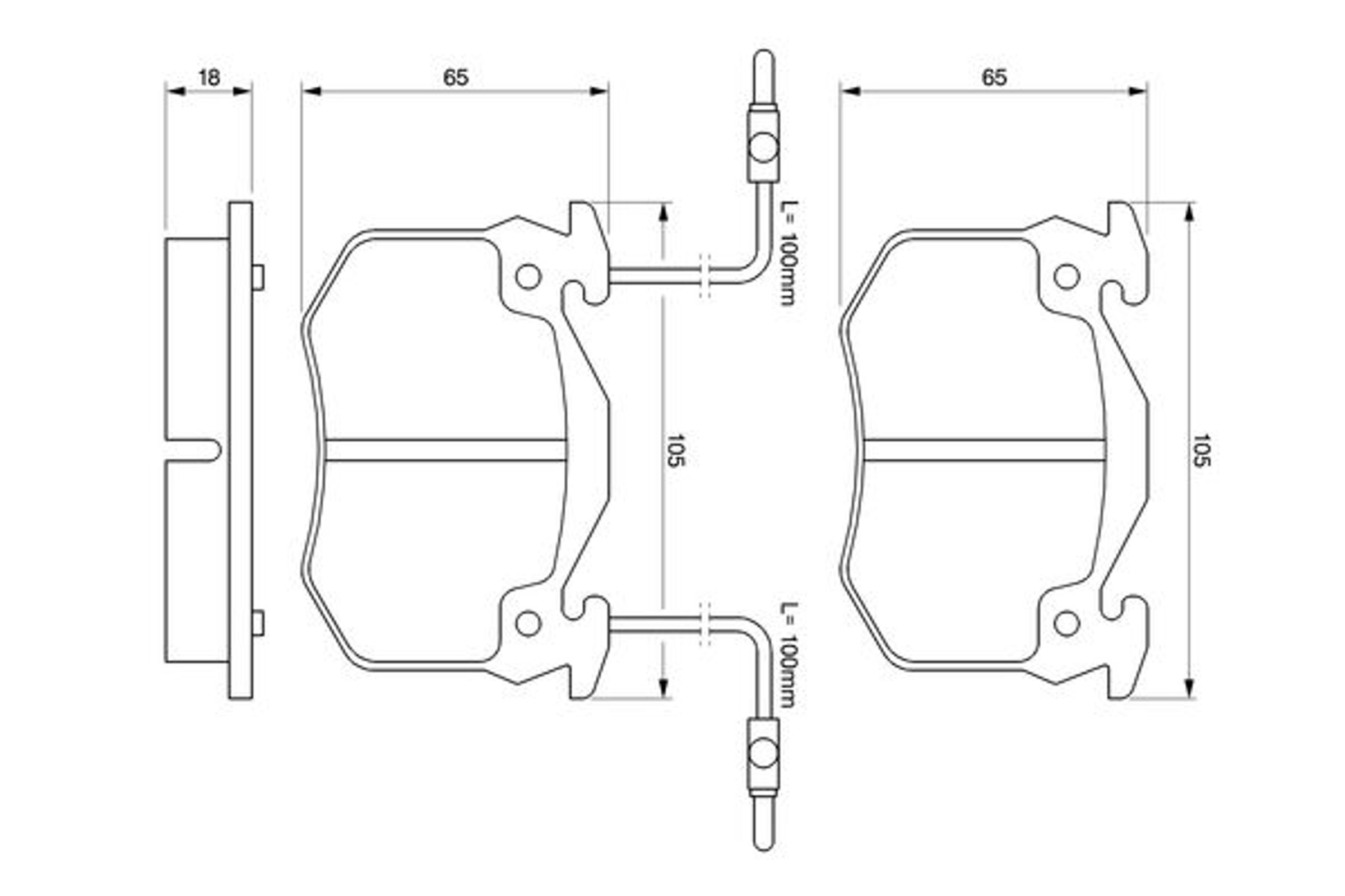 Комплект тормозных колодок дисковый тормоз BOSCH 0986466311