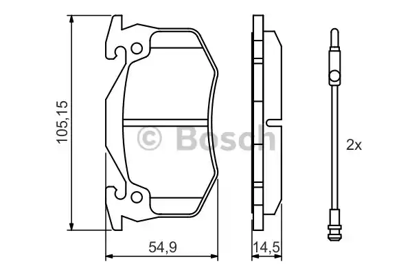 0986466346 BOSCH Тормозные колодки