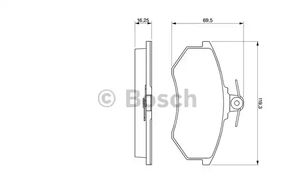 0986466698 BOSCH Тормозные колодки