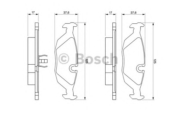 0986466751 BOSCH Тормозные колодки