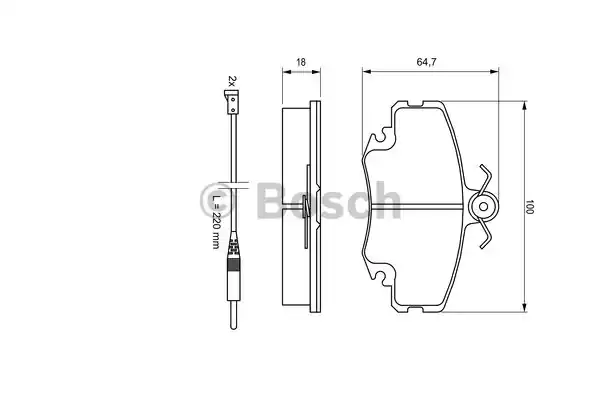 0986467720 BOSCH Тормозные колодки