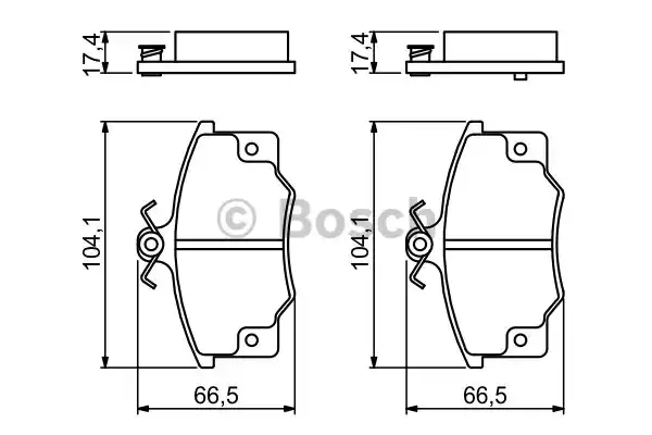 0986468380 BOSCH Тормозные колодки