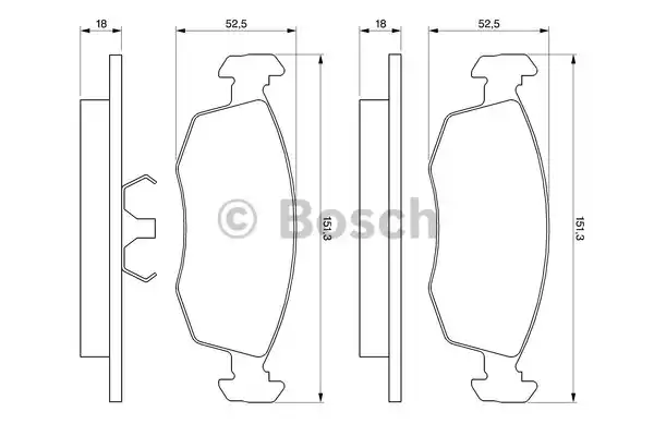 0986469070 BOSCH Тормозные колодки