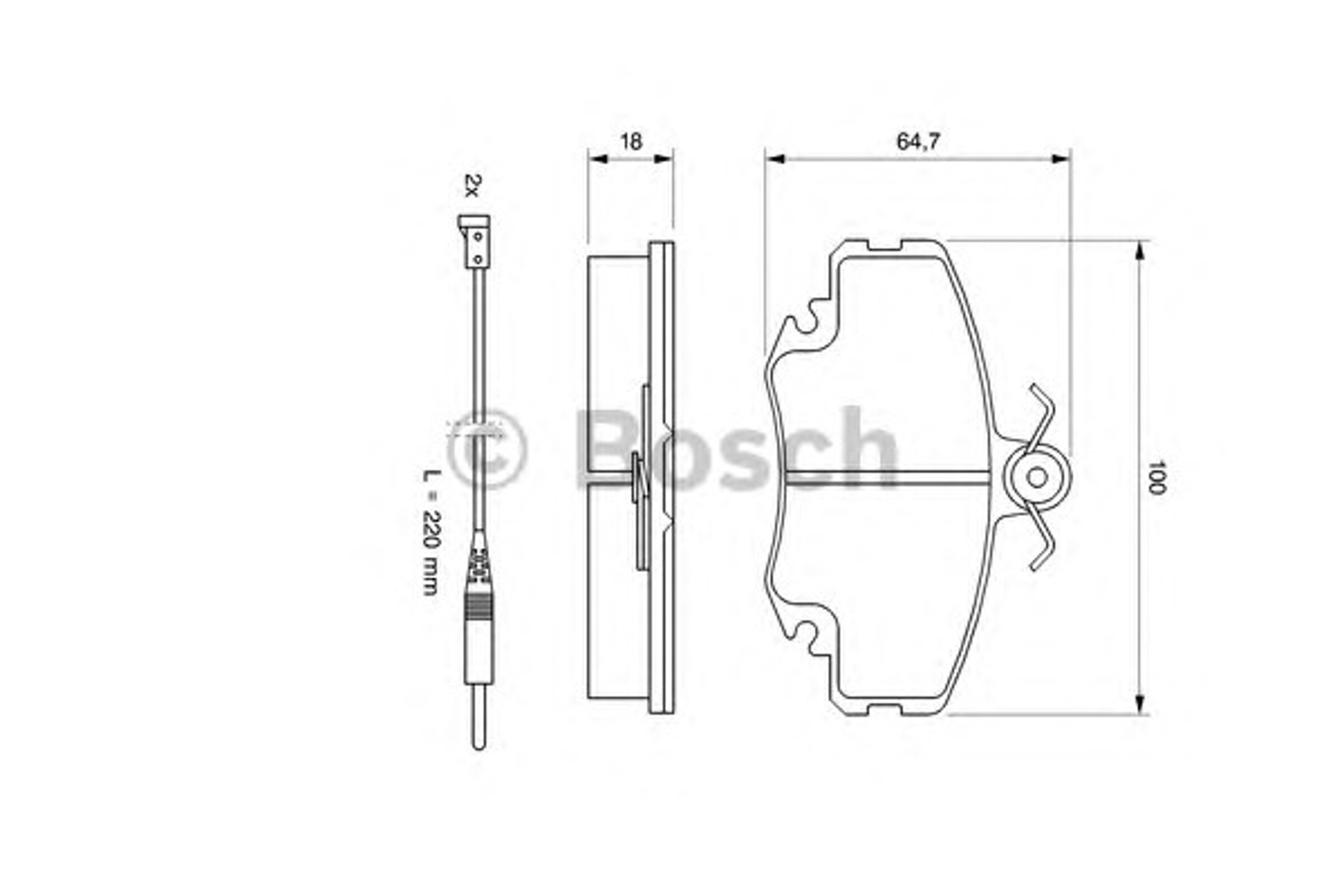 0986469371 BOSCH Комплект тормозных колодок, дисковый тормоз