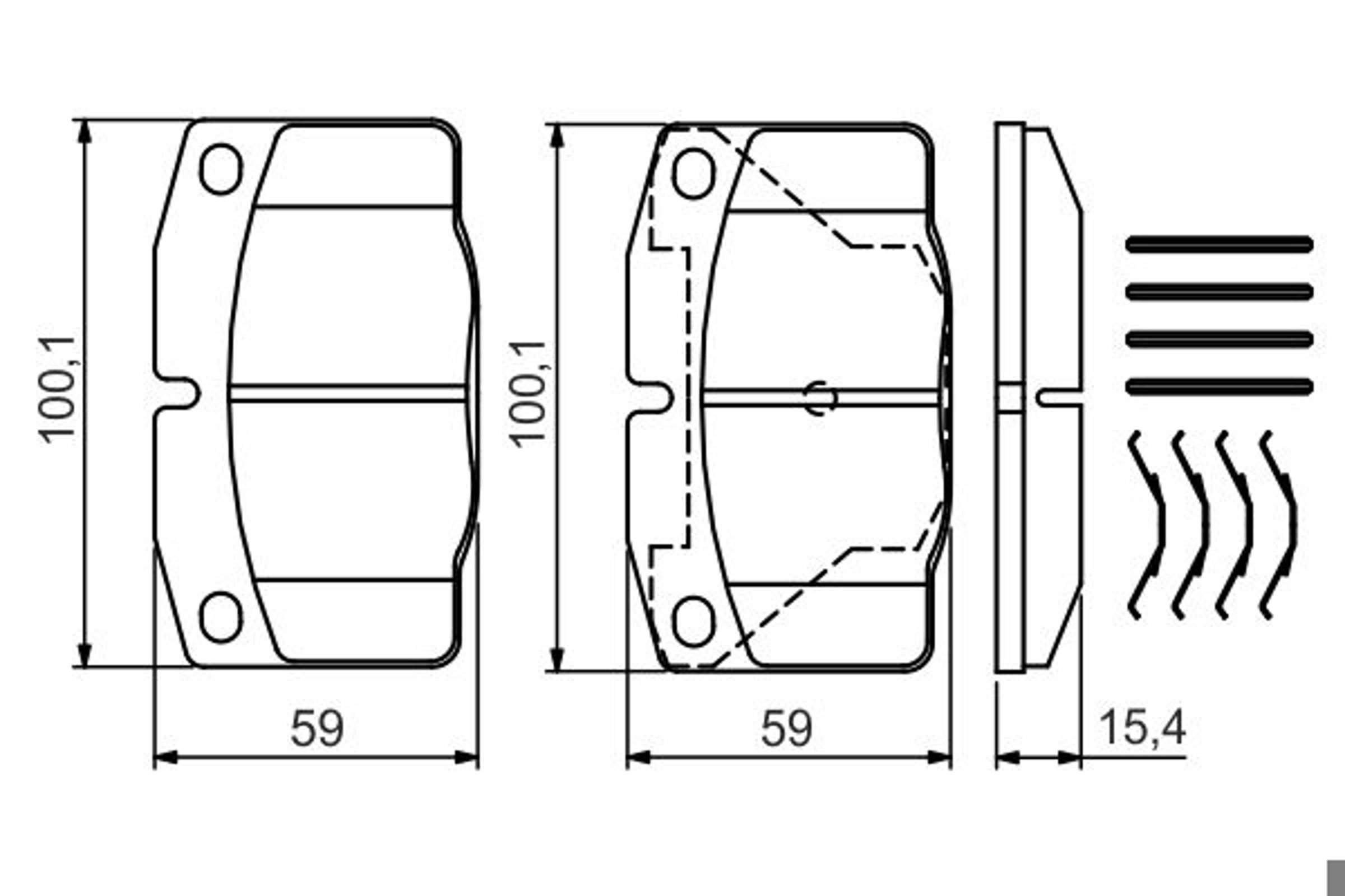 Колодки тормозные дисковые BOSCH 0986469390