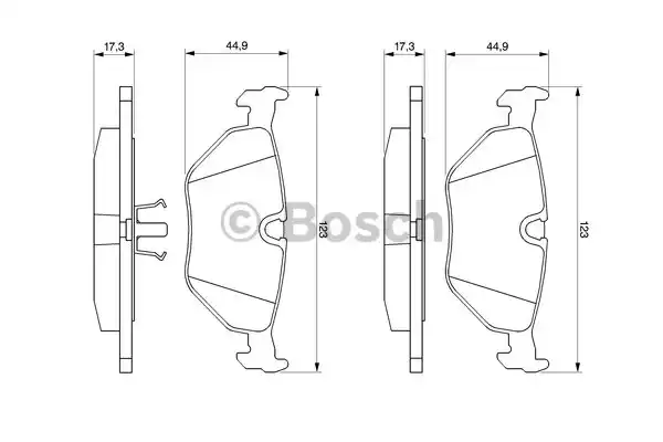 0986469960 BOSCH Тормозные колодки