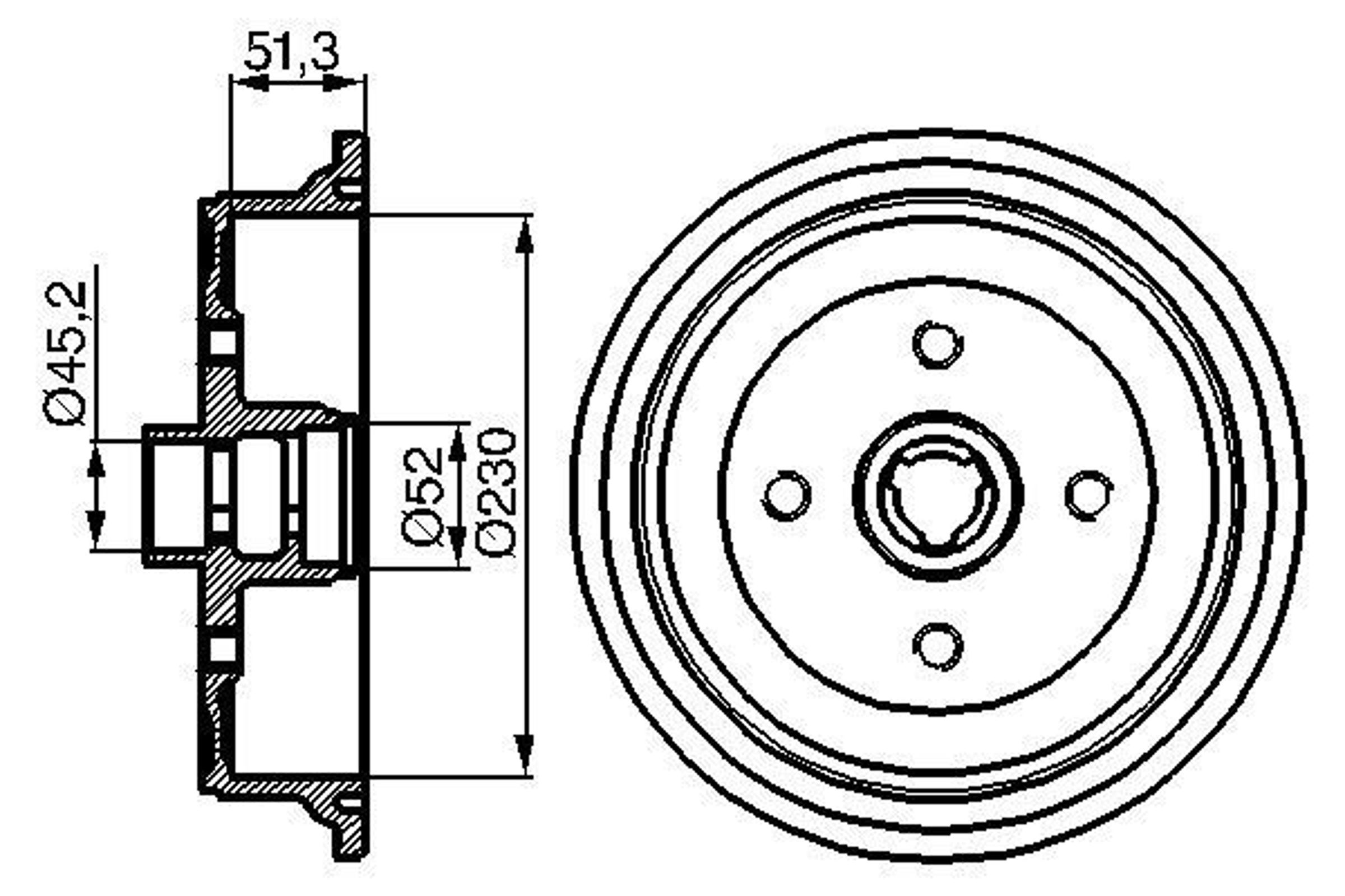 0986477029 BOSCH Барабан тормозной