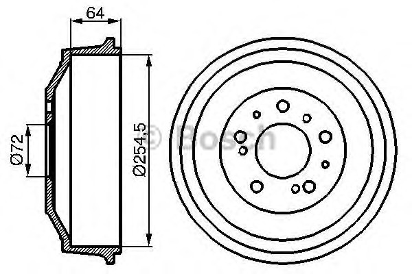 Барабан тормозной BOSCH 0986477031