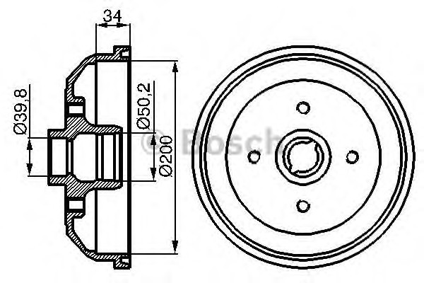 Барабан тормозной BOSCH 0986477040