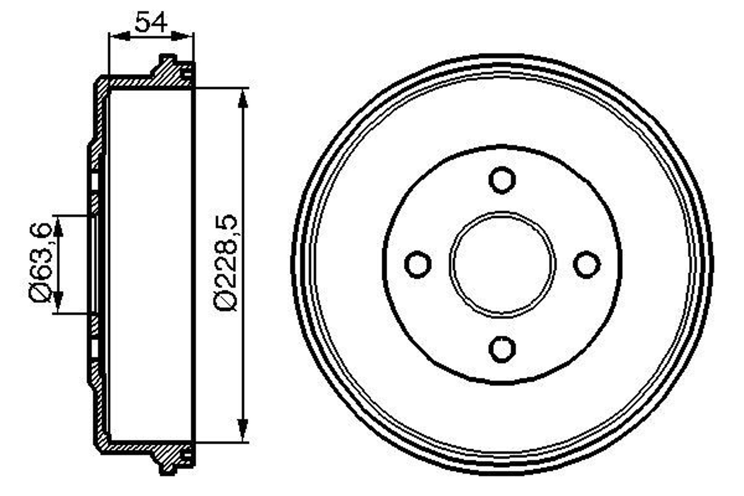 Барабан тормозной BOSCH 0986477051