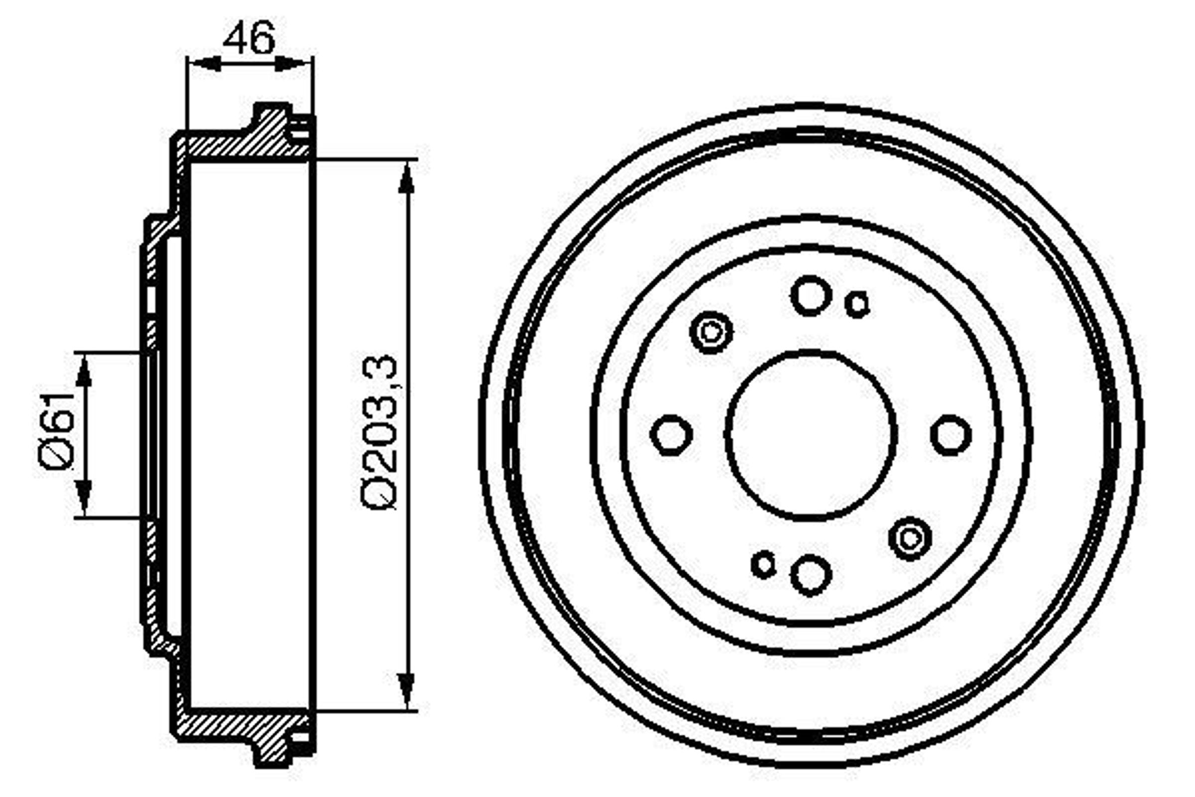 Барабан тормозной BOSCH 0986477059