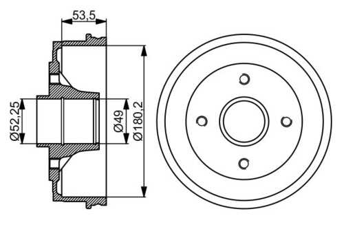 Барабан тормозной BOSCH 0986477061