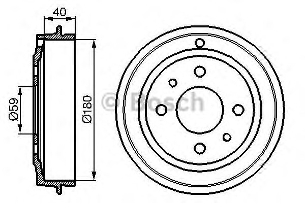 0986477083 BOSCH Барабан тормозной