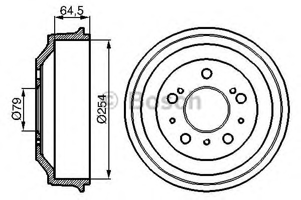 Барабан тормозной BOSCH 0986477098