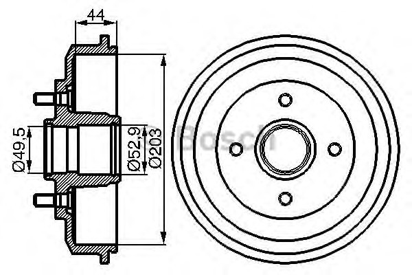 Барабан тормозной BOSCH 0986477102