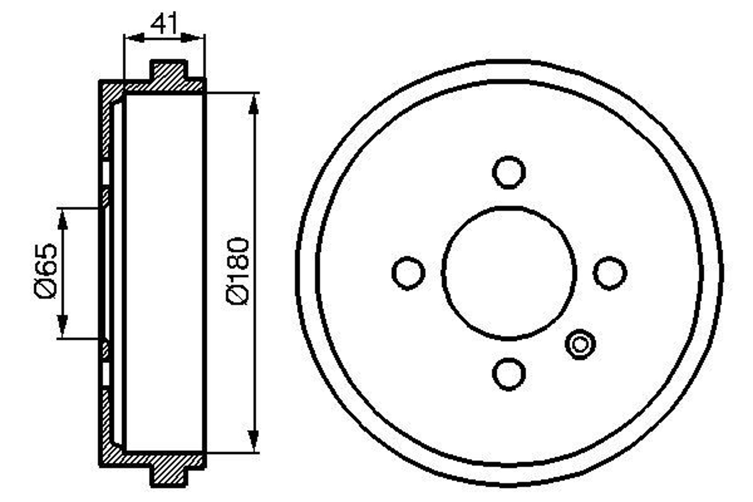 Барабан тормозной BOSCH 0986477105
