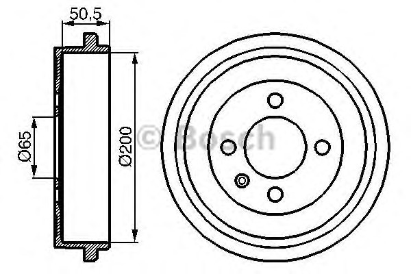 Барабан тормозной BOSCH 0986477106