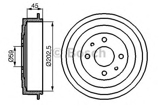 Барабан тормозной BOSCH 0986477109