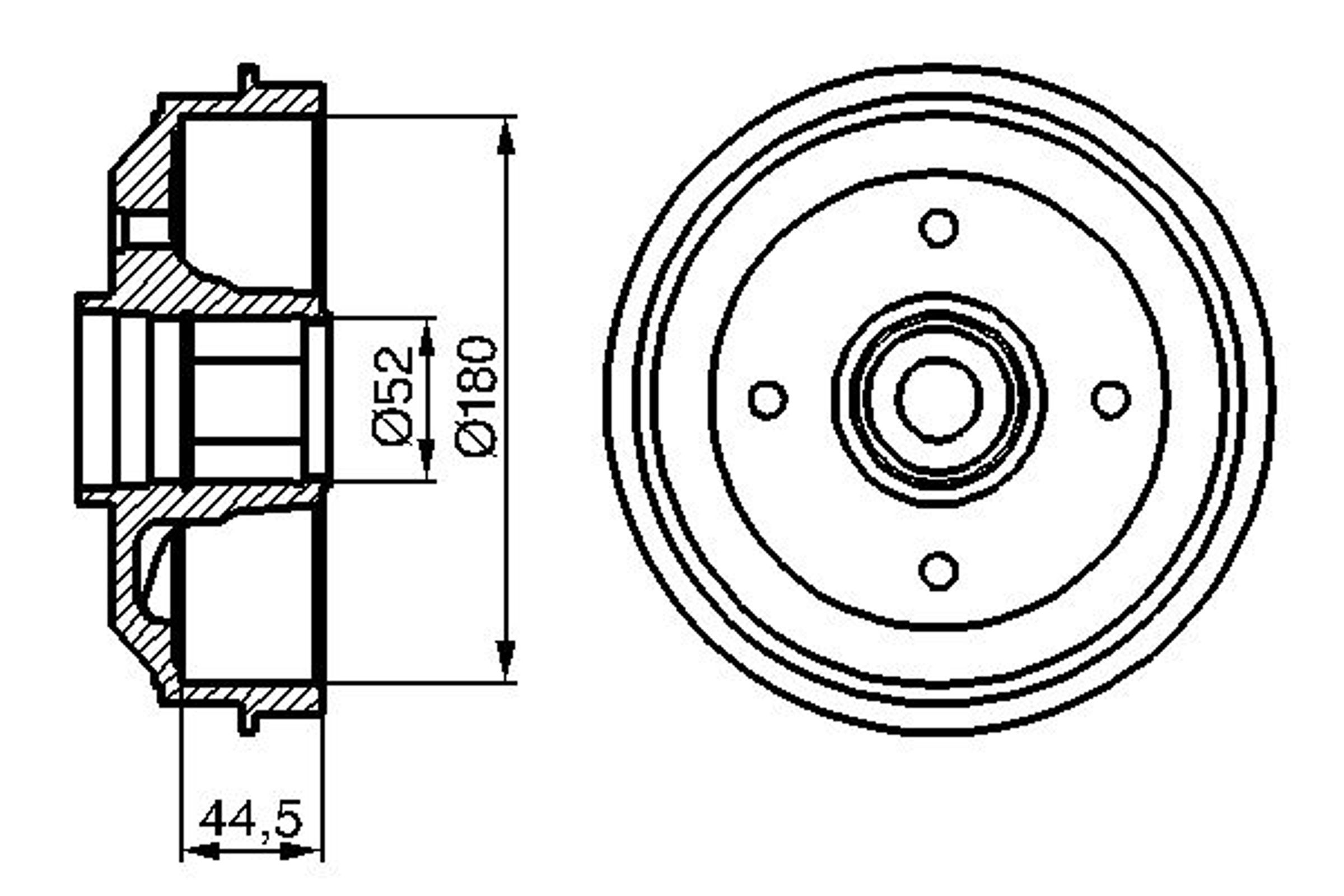 Барабан тормозной BOSCH 0986477113
