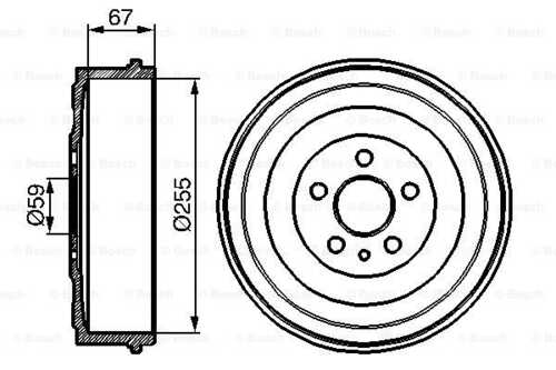 Тормозной барабан BOSCH 0986477144