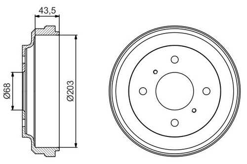 Барабан тормозной BOSCH 0986477198