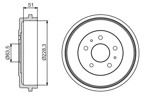 Барабан тормозной BOSCH 0986477219