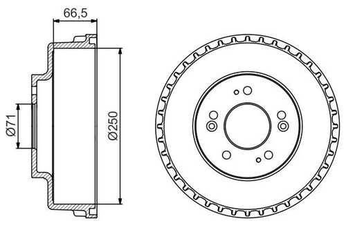 Барабан тормозной BOSCH 0986477228