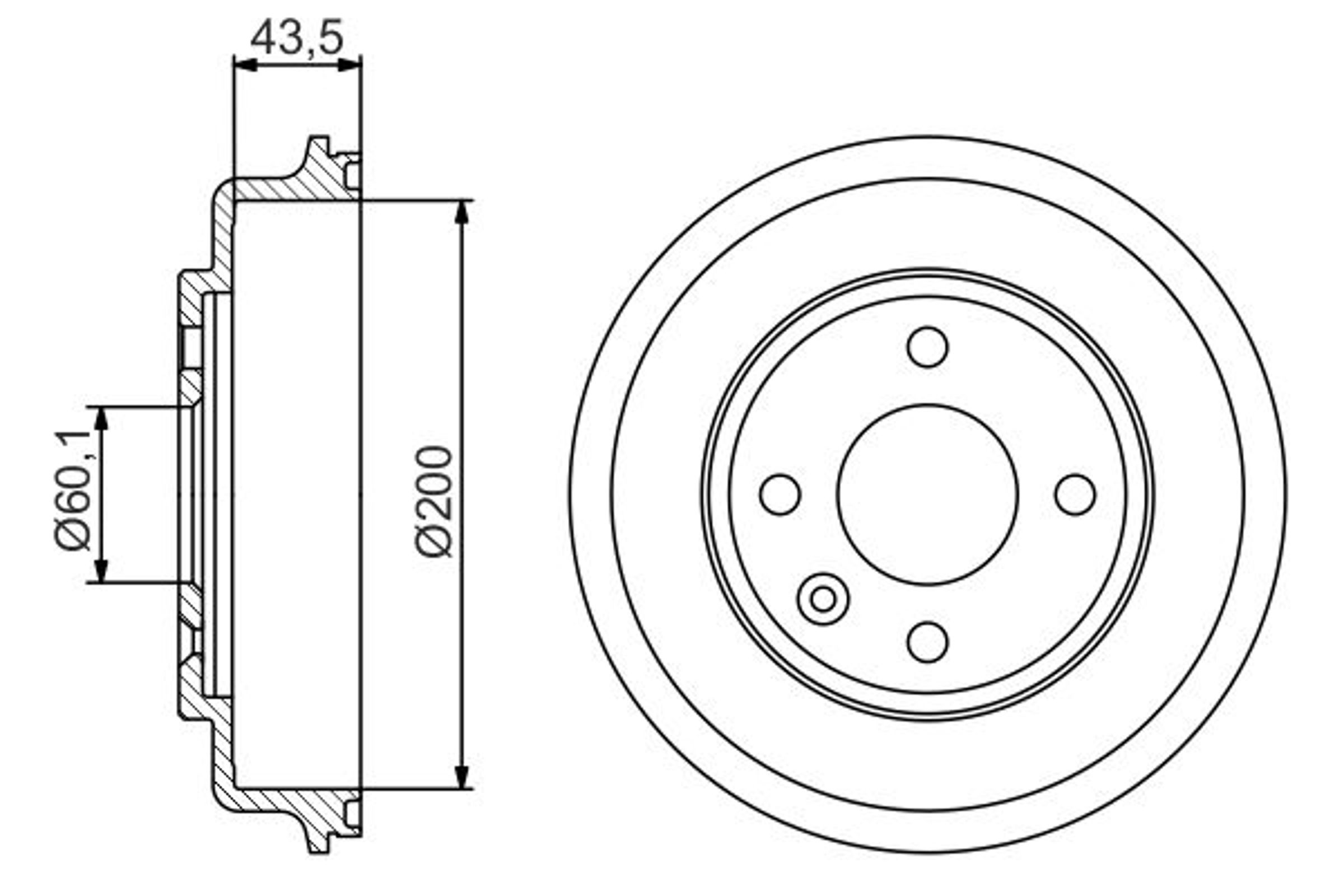 Барабан тормозной BOSCH 0986477313
