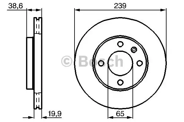 0986478017 BOSCH Тормозной диск